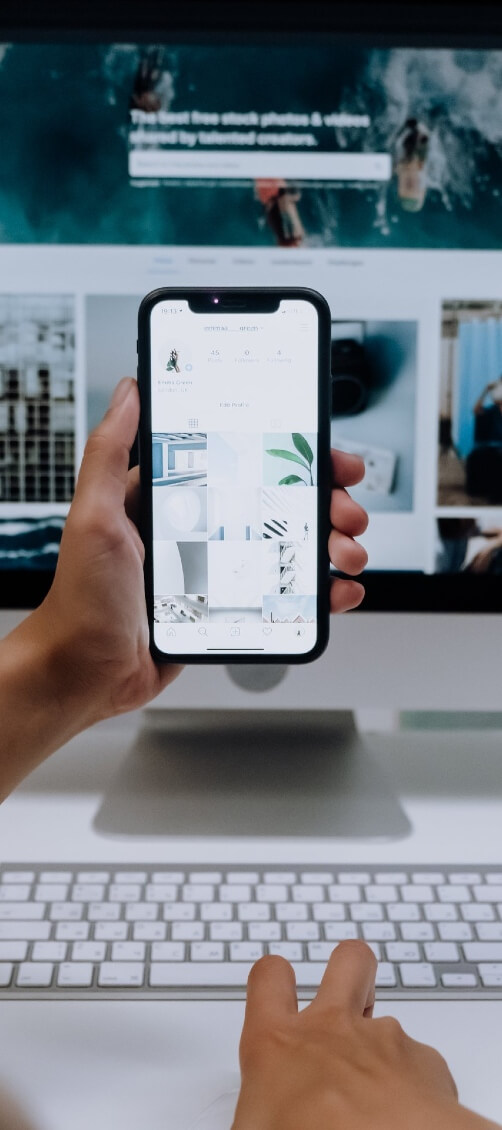 Social media on screens